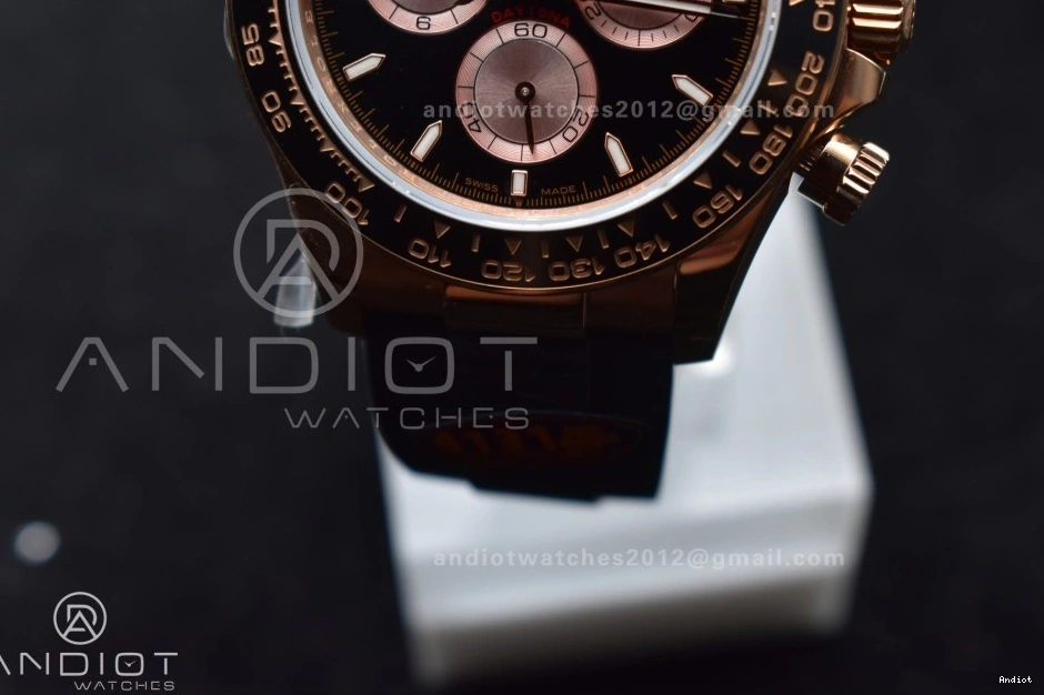 Oysterflex 126515 Strap RG on Edition (Weighted) QF Best Dial SH4131 Black V6 Daytona 1:1 0224